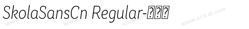 SkolaSansCn Regular字体转换